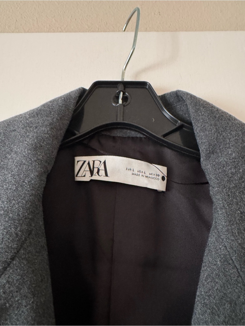 Zara Dark Gray Double-Breasted Blazer with Gold Buttons - Picture 3 of 6